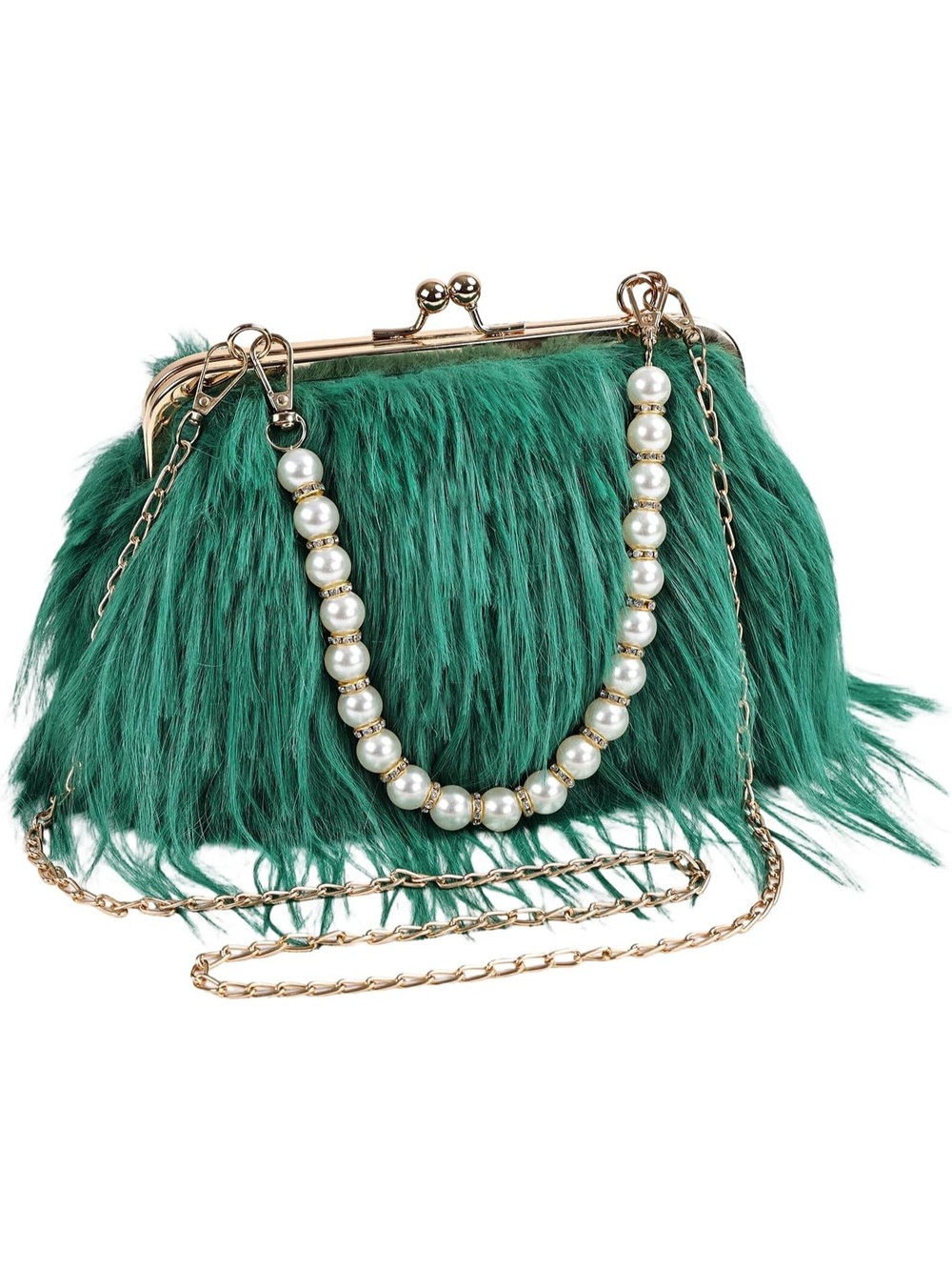〽️ Women's Grass Green Clutch Purses Banquet Prom Buckle Evening Crossbody Bag